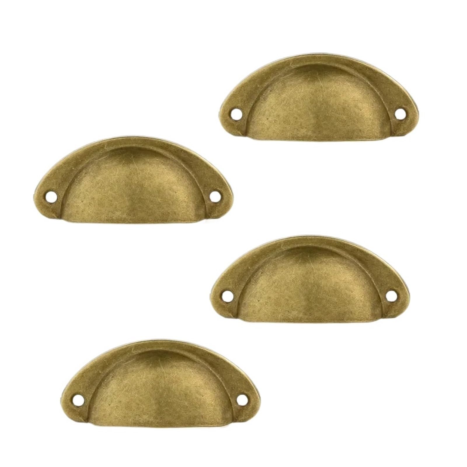 BTYQKZVPM Vintage Style Handles, Pack of 4 Retro Semicircle Shell Tin Sheet Antique Cabinet Cupboard Drawer Handles