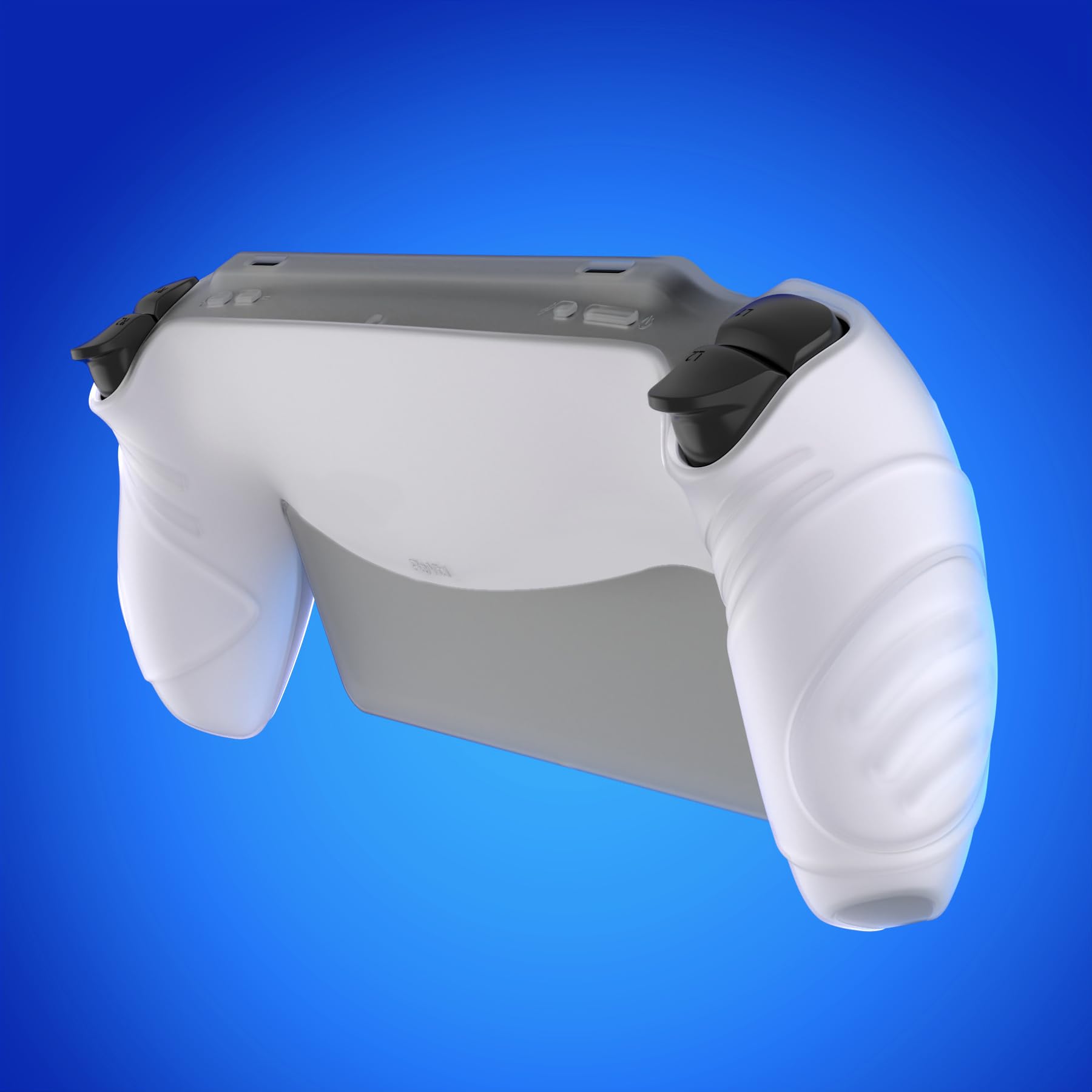 PlayVital Coque Protection pour PS Portal Accessoire avec Capuchon Joystick,Étui Housse Silicone pour PS Portal Remote Player Grip Cover Anti-Choc/Antidérapants-Blanc Transparent,Édition Guardian