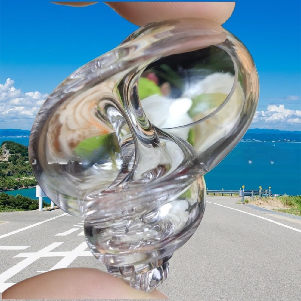 Brfveob 透明 ヤドカリ 貝殻 ガラスのヤドカリの殻 手作りの貝殻アートビーチデコレーション ヤドカリ 貝殻 水槽の風景の装飾