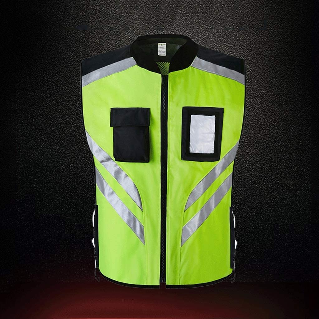 Kamizelka Wysoka Widoczność Kamizelka Odblaskowa Rowerowe kombinezon odblaskowy, fluorescencyjna żółta refleksyjna kamizelka bezpieczeństwa odpowiednia do bezkładzie bez rękawów Kamizelka Ostrzegawcza