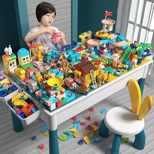 مجموعة طاولات أنشطة للاطفال مكونة من 502 قطعة مع كرسيين و4 ص...