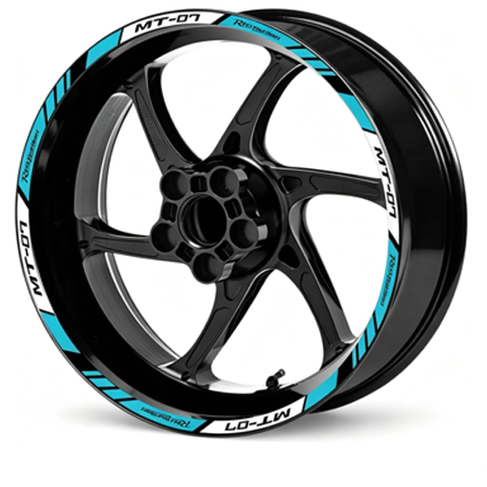 Motorcycle Wheel Rim Stickers Reflective Hub Stripe Tape Decals Waterproof for Yamaha MT-07 MT07 Mt 07 Motorbike(Color6)