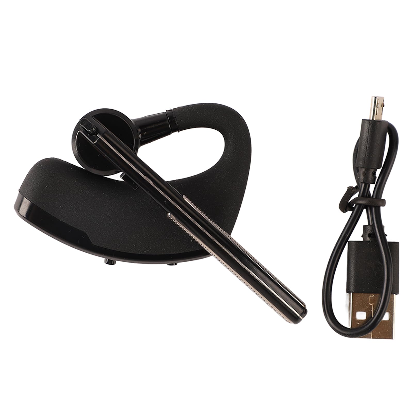 Wireless Business Earphone, 180 Degree Adjustable Earpiece, Noise Canceling, Long Battery Life for Office Driving, Compatible with Cell Phones, Tablets, Laptops