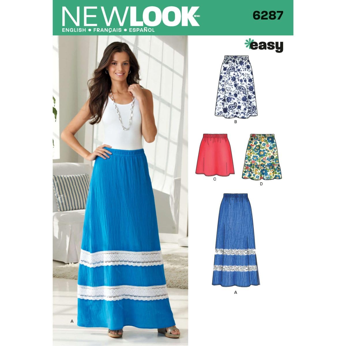 New Look NL6287 Patron de Couture Jupes 22 x 15 cm