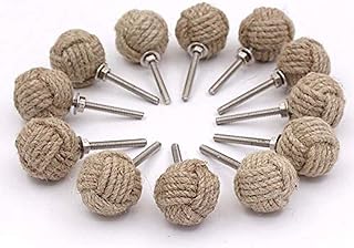 RII 12 Rope Doorknobs Nautical Twisted Decorative Jute, Rustic Rope Knot Drawer Pull and Push, Furniture Handles/Knobs, Ca...