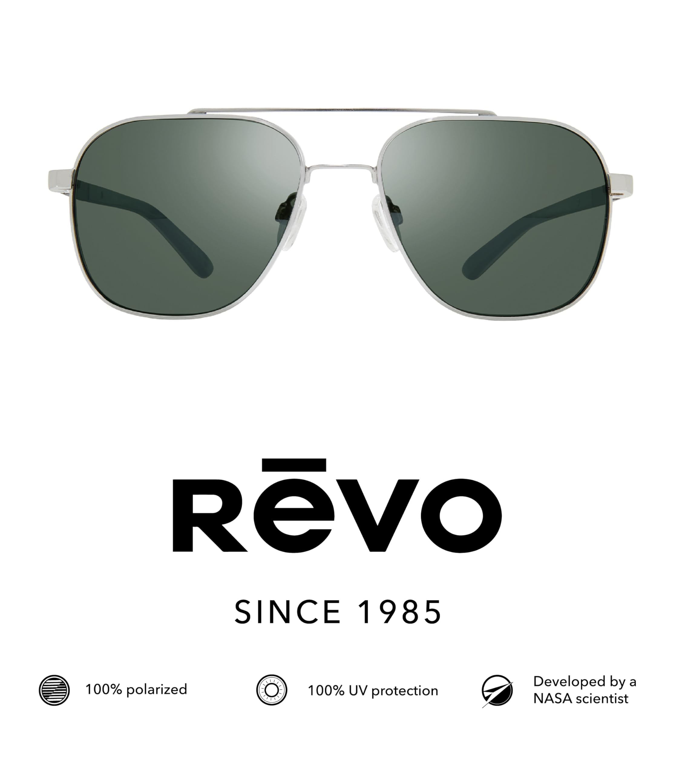Revo SG50 Sonnenbrille Harrison Navigatorrahmen, polarisiert, 56 mm, Chromrahmen, polarisiert