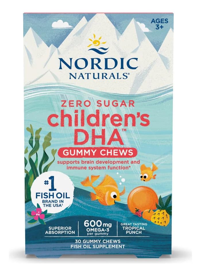 Nordic Naturals Zero Sugar Children’s DHA Gummies, Tropical Punch - 30 Count - image 4