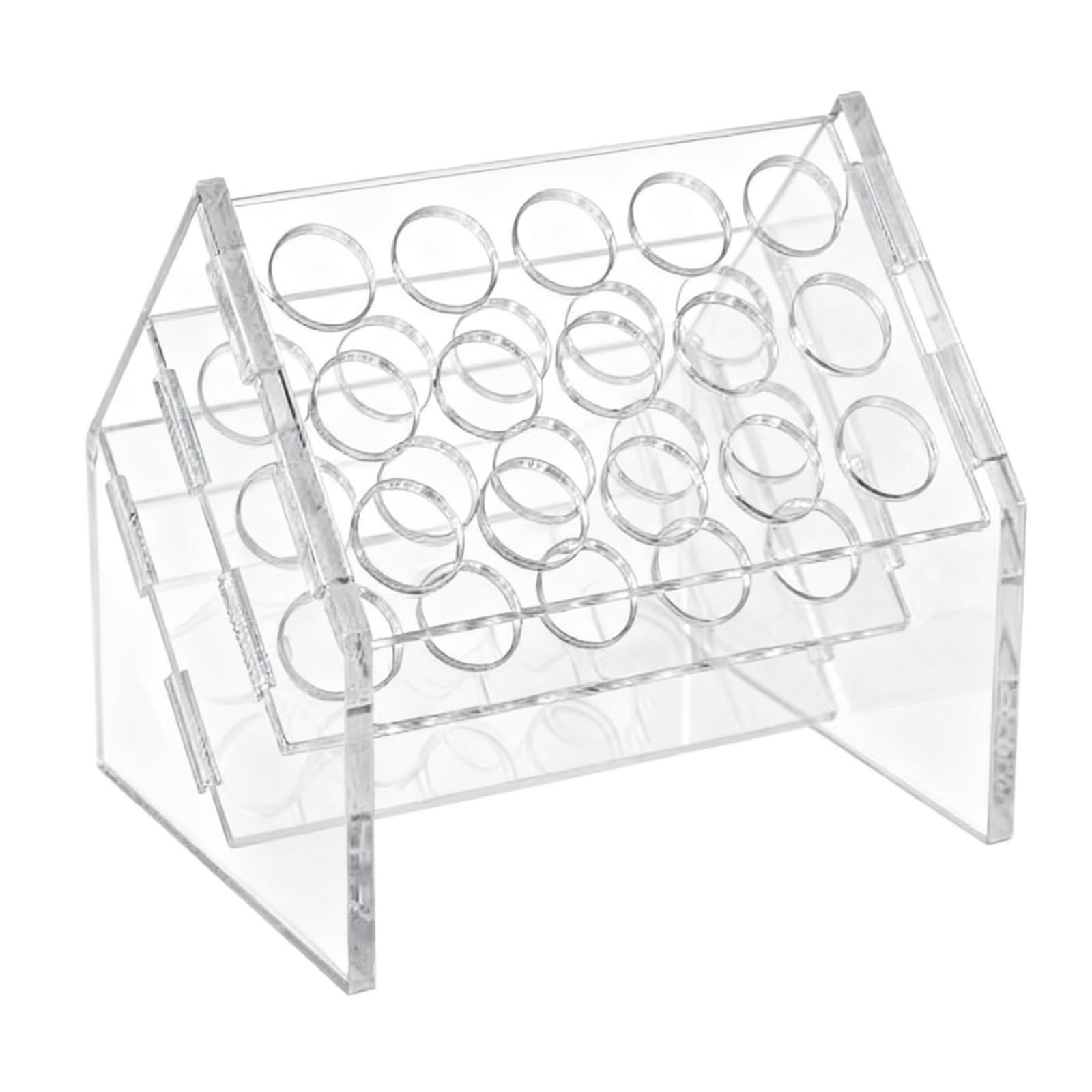 CVdrtyED Classroom Test Tube Rack Acrylic Tilted Test Tube Rack Holder Laboratory Storage Scientific Experiments(12.9x10.2x10.2cm)