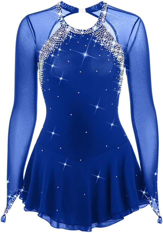 Classic Figure Skating Dress Professional Competition Suit Long Sleeve Ice Dance Gymnastics Performance Costume