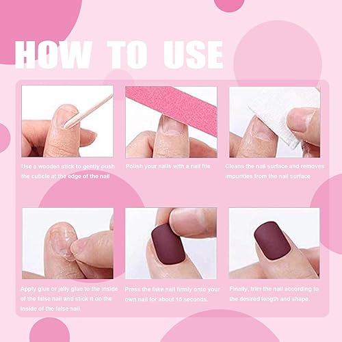 Miniatura 7 de 24 uñas postizas a presión con puntas francesas para el día de San Valentín, uñas postizas cuadradas cortas con diseño de corazón rojo, uñas de San