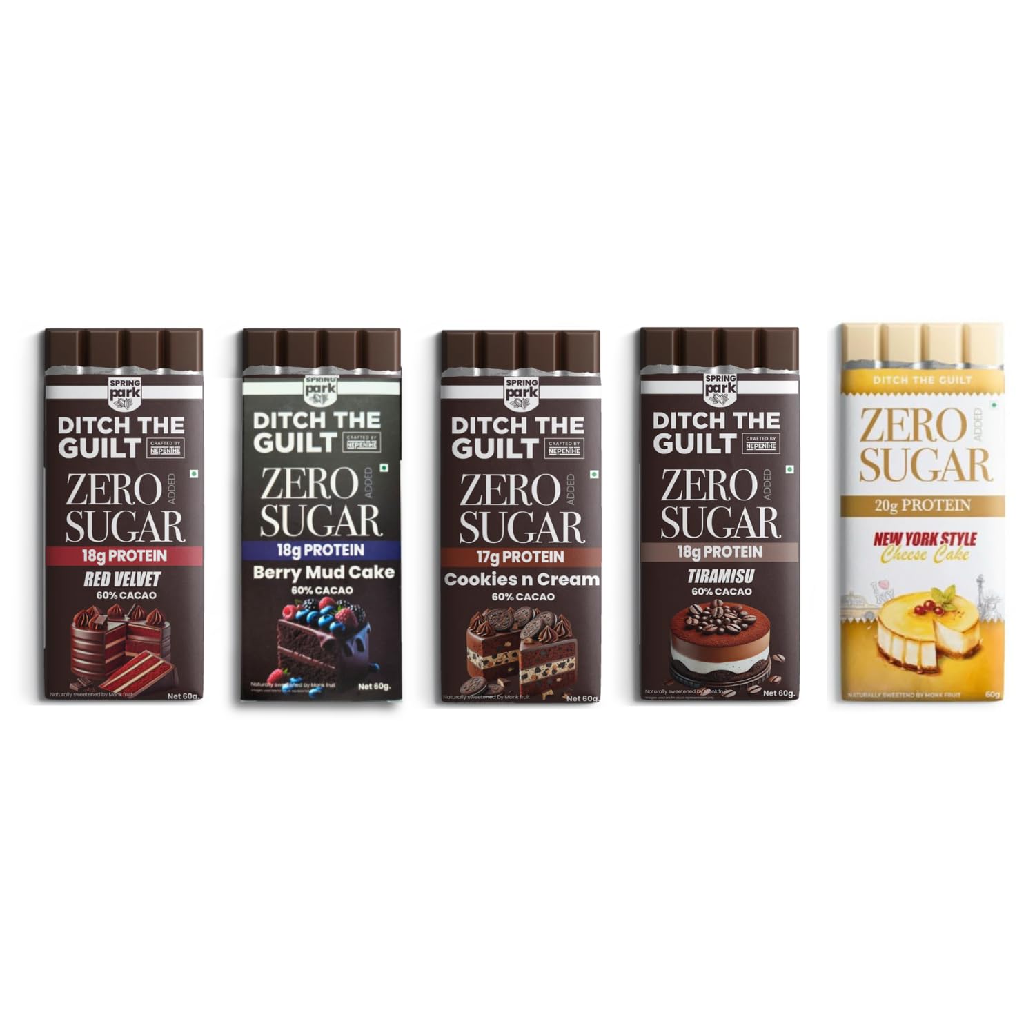 COUGAR Ditch The Guilt Zero Added Sugar Protein Chocolate Bar New York Style Cheese Cake, Tiramisu, Red Velvet, Cookies n Cream, Berry Mud Cake 60% Cacao, Chocolate Bars, 5 flavour of 60g Each (B0DFYMX24T) Amazon Price History, Amazon Price Tracker