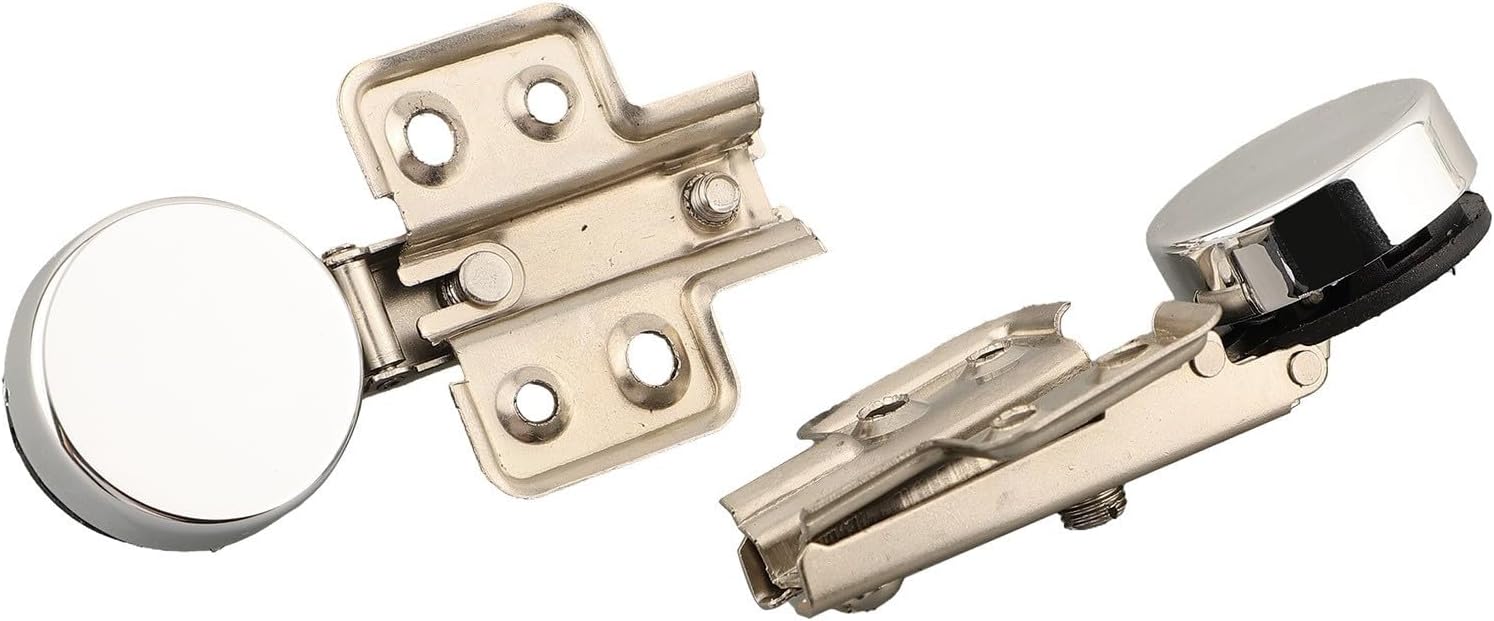 Heavy Duty 26mm Hinge for Glass Cabinet Doors, for Display and Storage Solutions, Built for Durability (Straight Hinge)