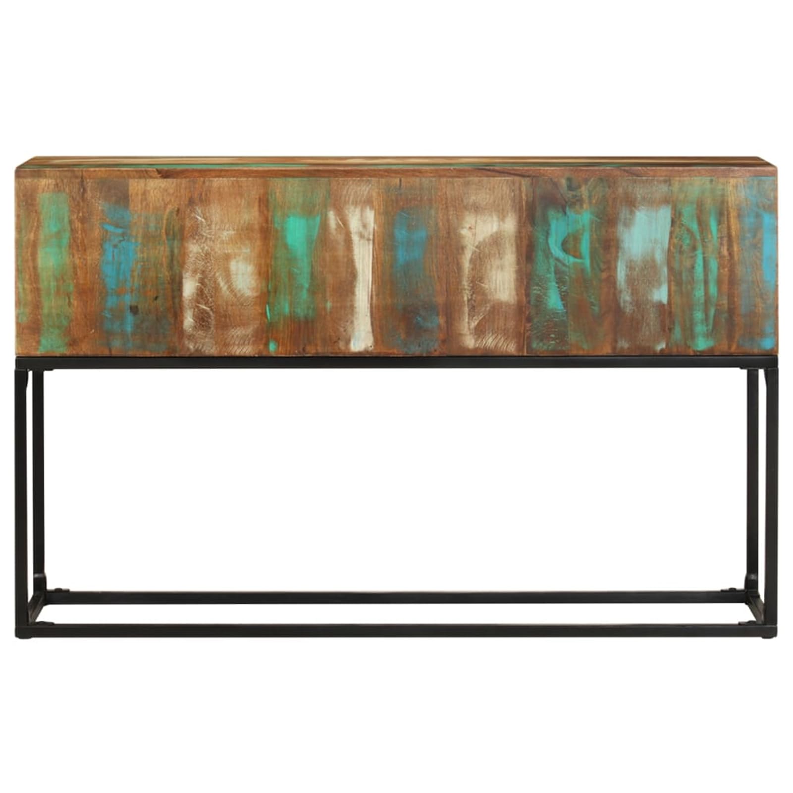 Homgoday Mesa Consola de Madera Maciza reciclada 120x30x75 cm Mesas auxiliares de salón,Mesa Consola Recibidor Mueble de Entrada Estrecha Clásica