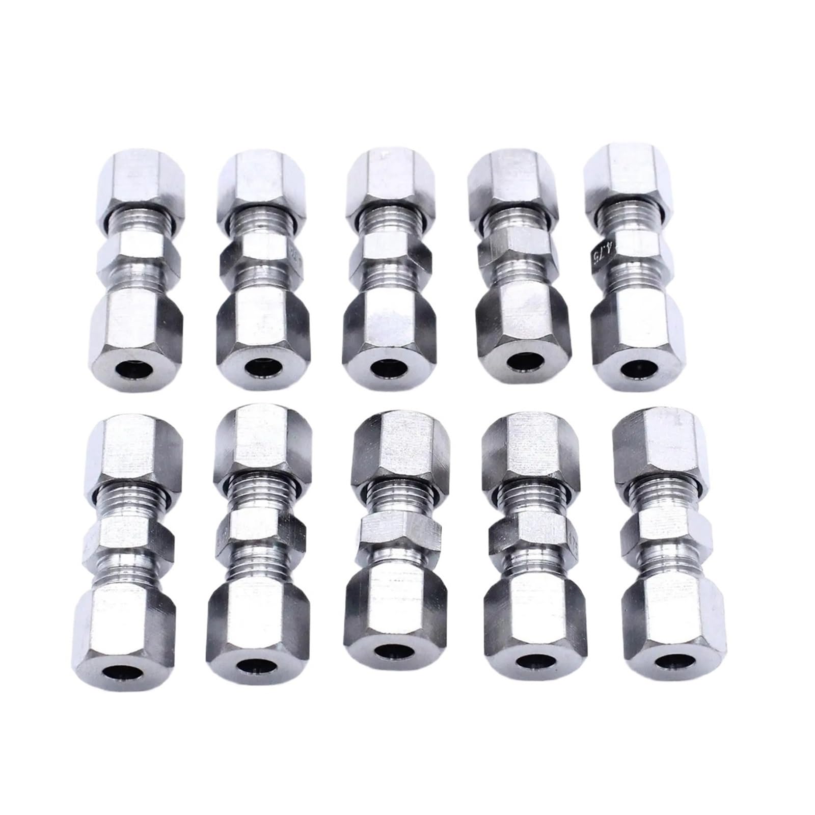Brake Line Pressure Connector 12PCS for Universal Brake Line Union Fittings Straight Reducer Compression Kits Connector Hydraulic Lines Pipe