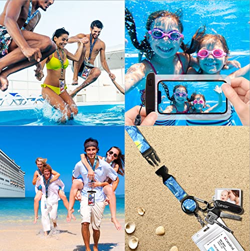 3-Pk Waterproof Phone Pouch Phone Dry Bag Case For Iphone 13 12 11 Pro Max Xs Max Samsung Galaxy S10 Google Up To 7.0". Cruise Lanyard & Waterproof Id Key Card Holder Clip. Vintage Florals. #TOP4