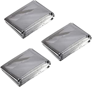 WanFengXue 緊急ブランケット 3個セット サバイバル アルミ 130*210cm サイズ 保温 防寒シート 非常用アルミシート 救助シート 防寒 アルミシート 防災アルミブランケット 軽量 地震 津波対策 避難グッズ