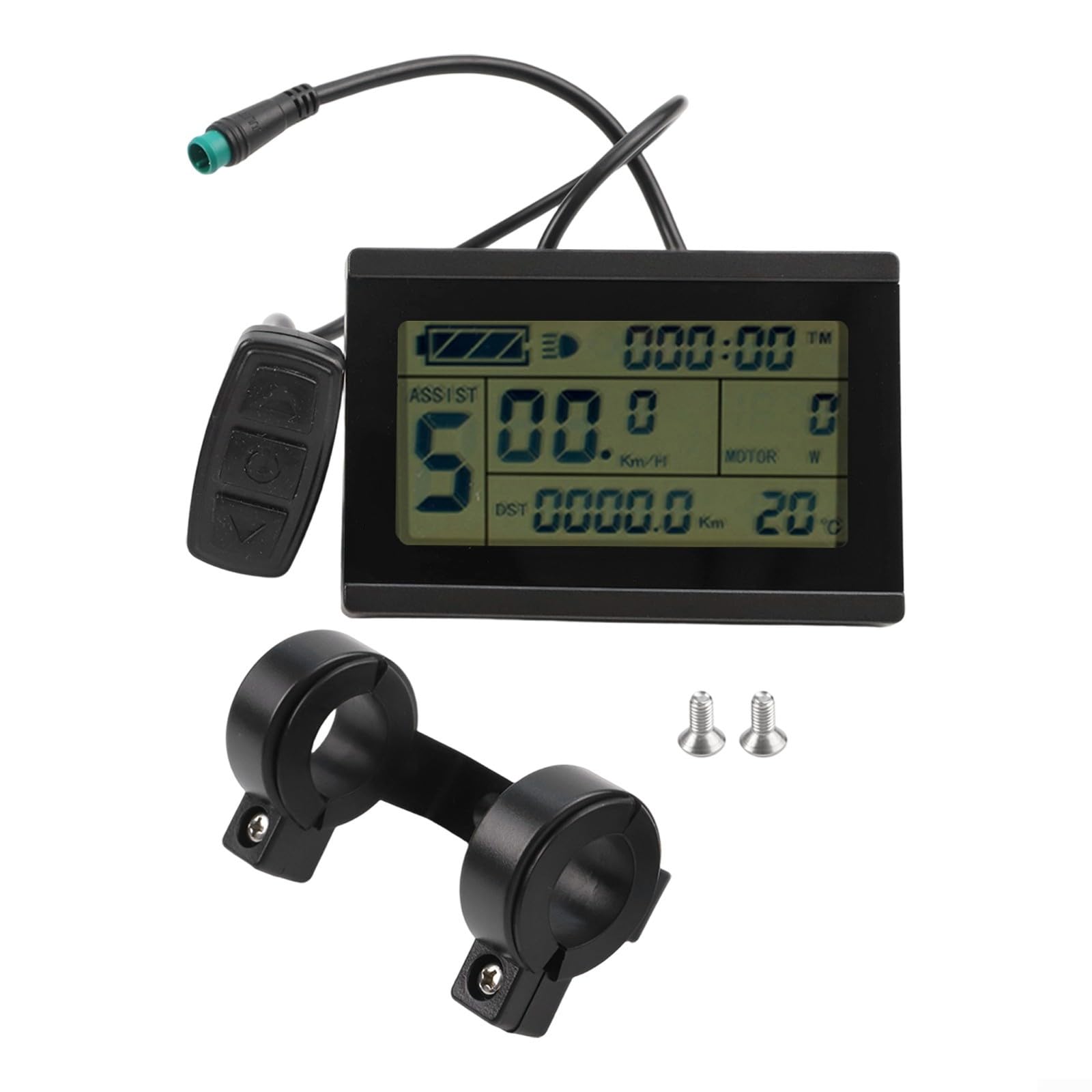Kt-Lcd3 Écran LCD pour vélo électrique 24/36/48 V étanche avec support et vis pour contrôleurs de la série Kt
