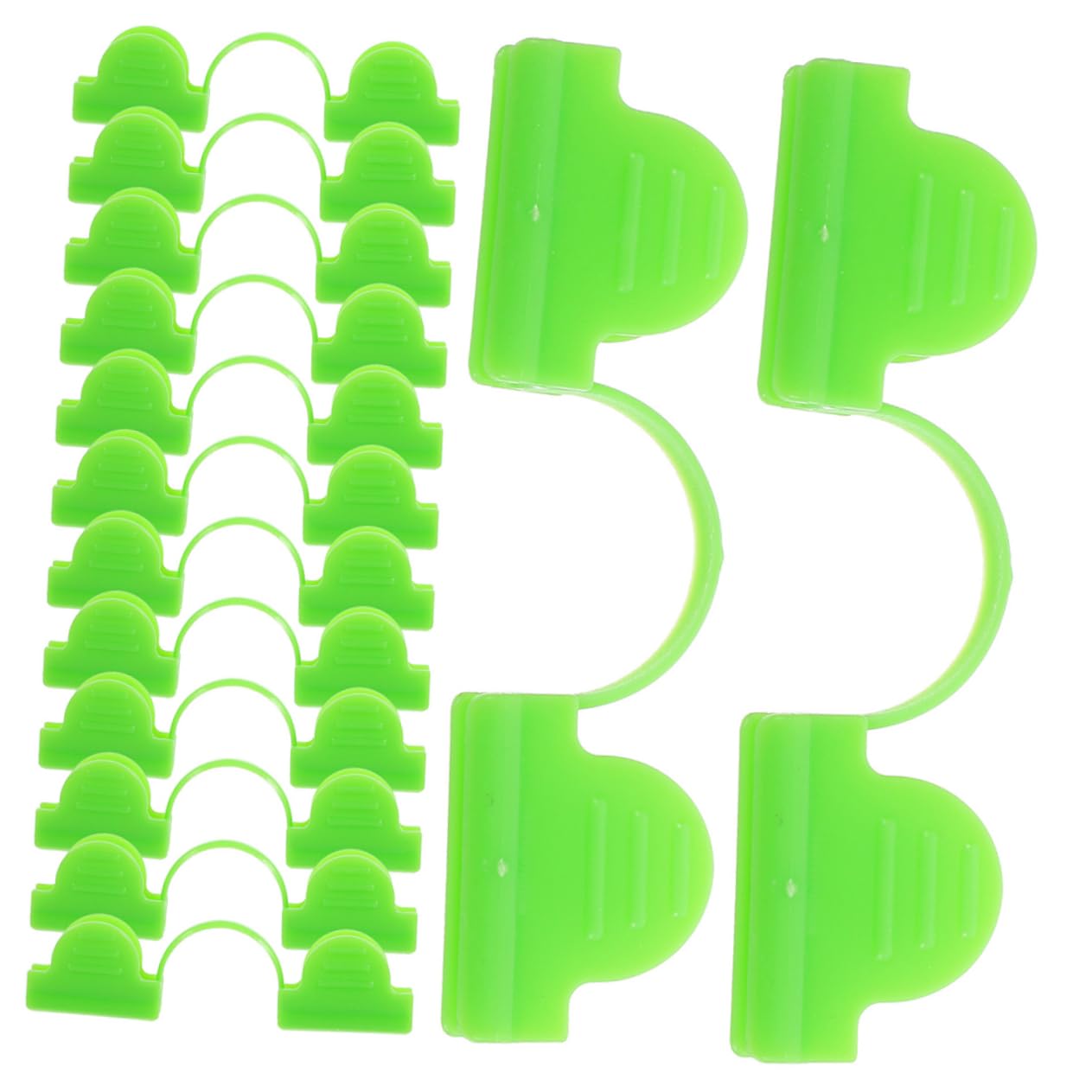 TOYANDONA 50pcs Greenhouse Clips Plastic Windproof Film Clamps Double Head Fixing Clips 6mm for Garden Greenhouse Film Securing and Wind Resistance