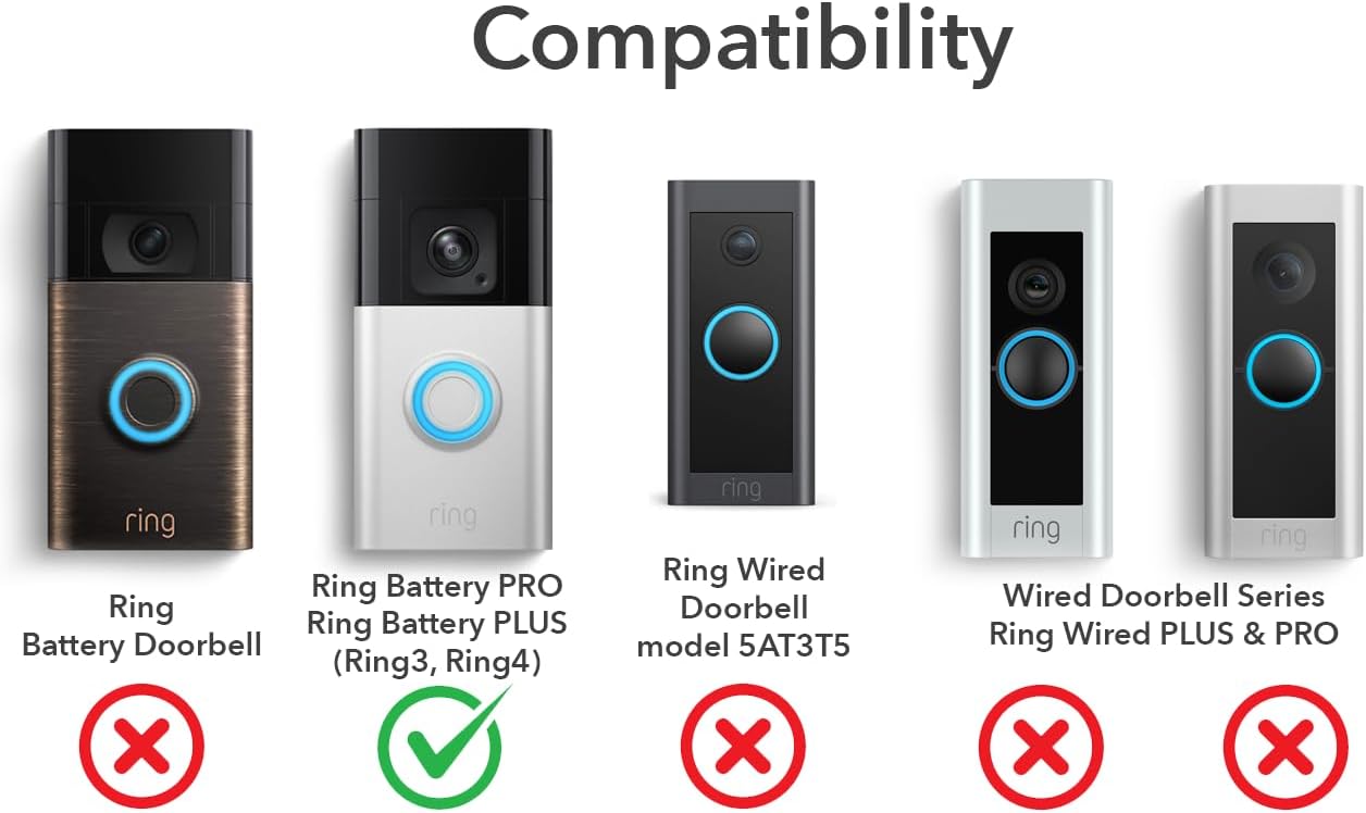 Hidden River Lab Dutch Lap Vinyl Siding Mount for Battery Video Doorbell Series (Battery Pro / Plus) – 4-Inch Dutch Lap – Black