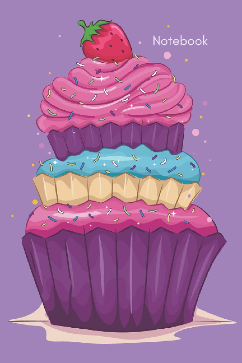 Notebook - Purple Cupcake: A4, Lined Notebook, Planner, Diary, Sketchbook, Writing, Gift, Baking, Gifts for Bakers, Cookbook, Recipe Book