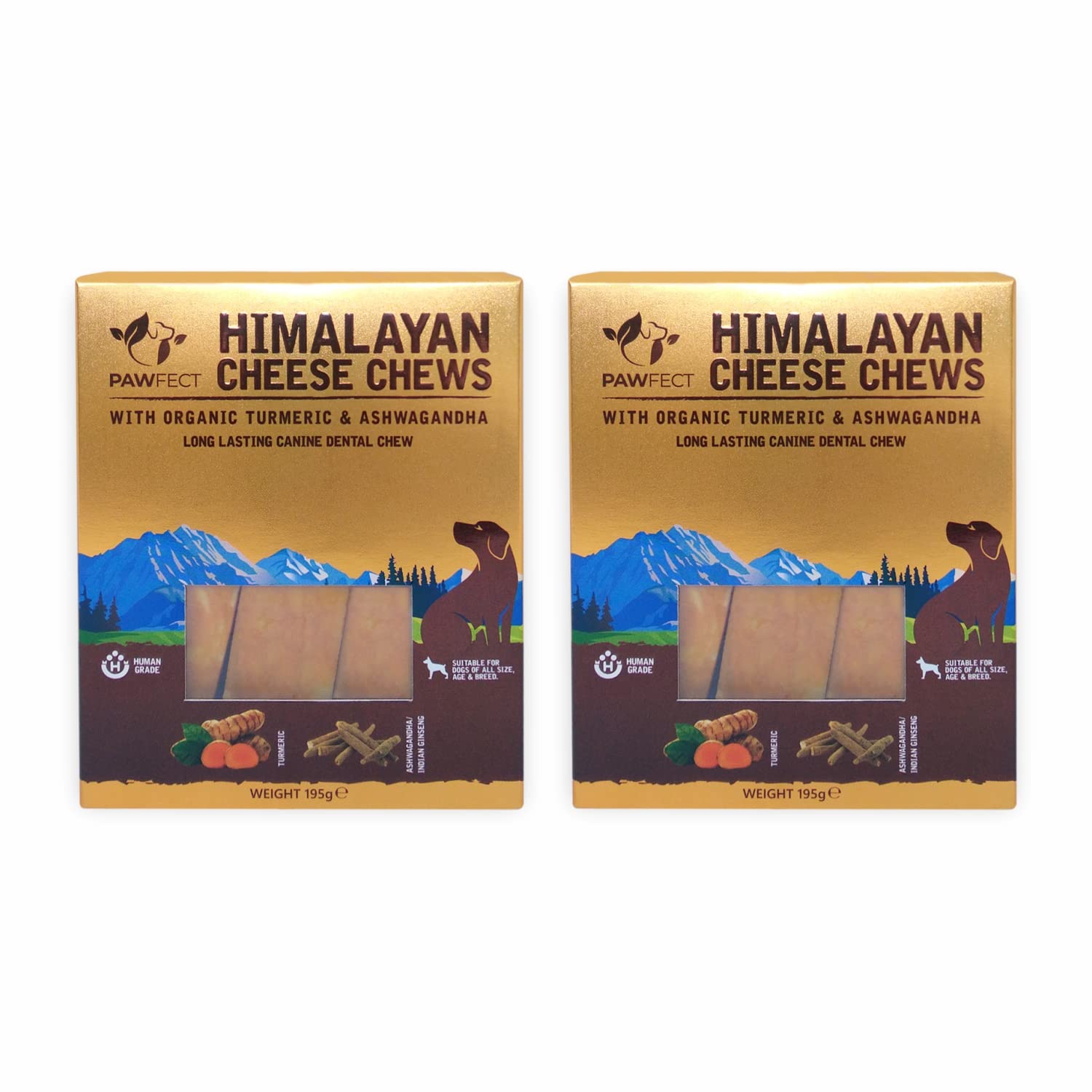 Pawfect- Himalayan Cheese Chew Bar for Dog | 100% Natural, Grain Free, Long Lasting (Turmeric & Ashwagandha, Pack of 2)- 195g Each (B09MN7F42N) Amazon Price History, Amazon Price Tracker