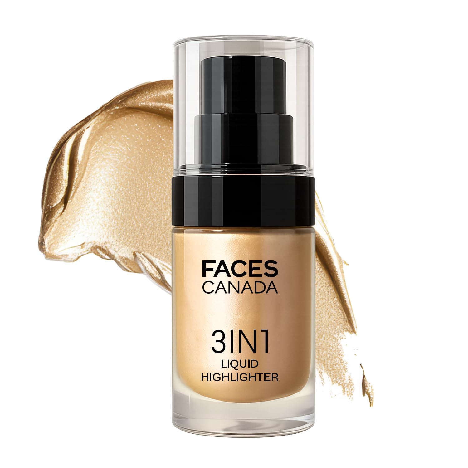 facescanada FACES CANADA 3 in 1 Liquid Highlighter – Gold 01, 18ml | Primer | Highlighter | Strobe Serum | Luminous Finish | Lightweight Formula | Hydrating | Long Lasting Glow | Easily Blendable-picture-27