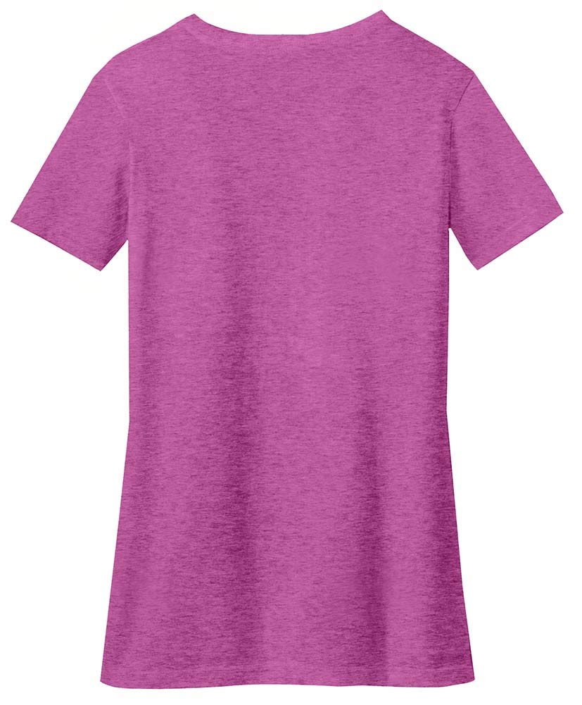 Joe's USA Ladies Soft Heather Blend V-Neck T-Shirts-XL-HeatherPinkRaspberry