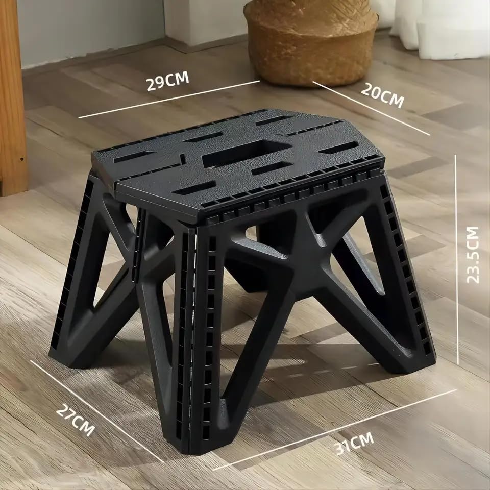 FAVHOME Folding Stool for Adults & Kids | Anti-Slip, Portable Stool | Opens with One Flip | Safe for Kitchen, Bathroom, Bedroom | Compact & Lightweight Folding Chair for Home, Travel & Outdoor Use 3