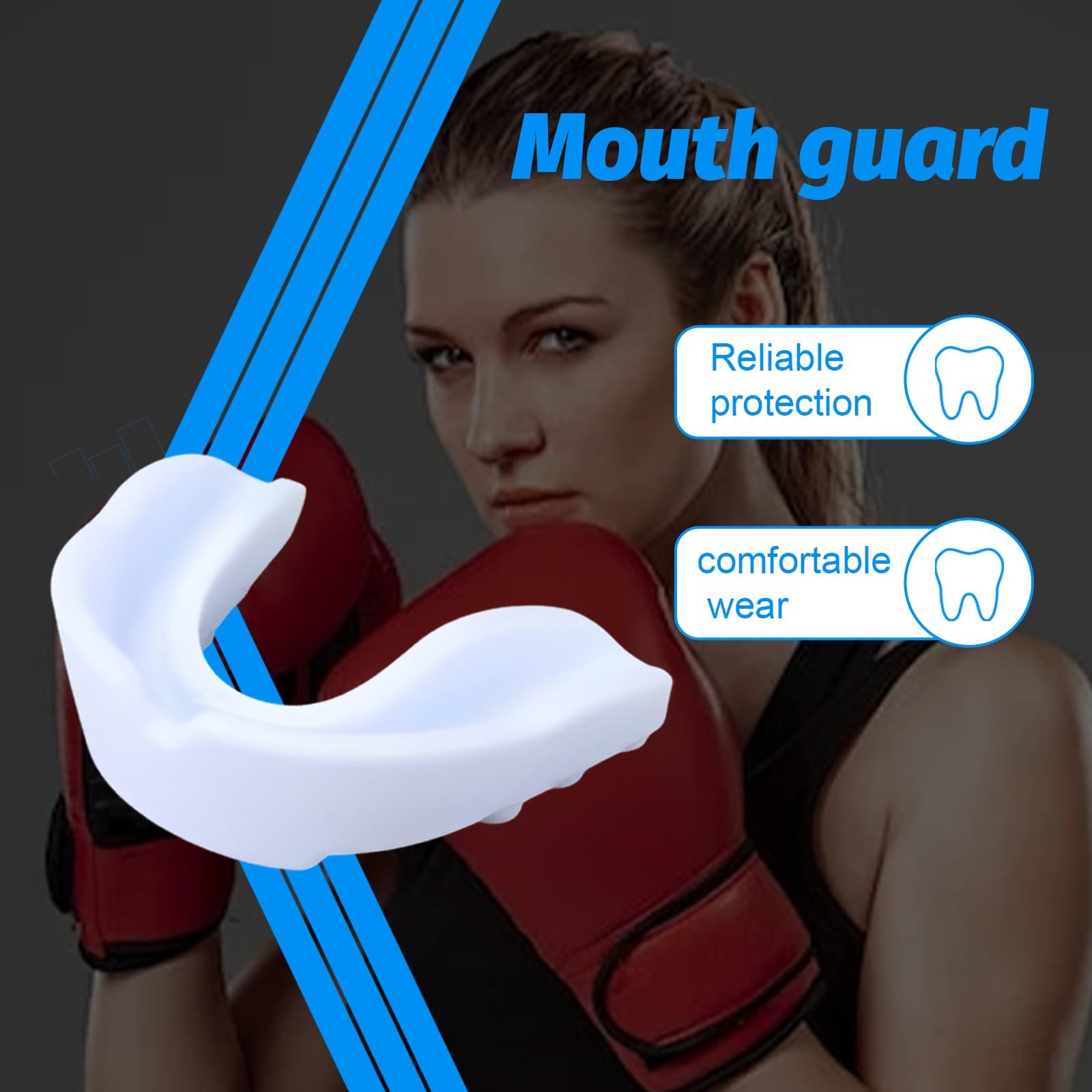 4 PCS Paradenti Rugby, Paradenti sportivo, Paradenti per Rugby Boxe Junior Karate Kumite Bambino Basket Ragazzo Pugilato Muay Thai Kick Boxing Football Americano, Proteggi i tuoi denti