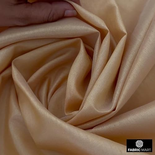 Miniatura 3 de Tela de seda sintética beige claro por The Yard, 42 pulgadas o 42.1 in de ancho, 1 yarda de tela de seda beige, seda sintética flameada, Tela de