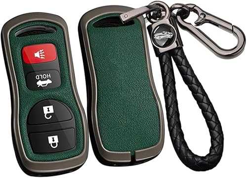 Miniatura 7 de SANRILY Funda de piel sintética para llavero de 34 botones para Nissan Pathfinder Quest Sentra X-Trail Altima Armada Frontier para Infiniti FX35