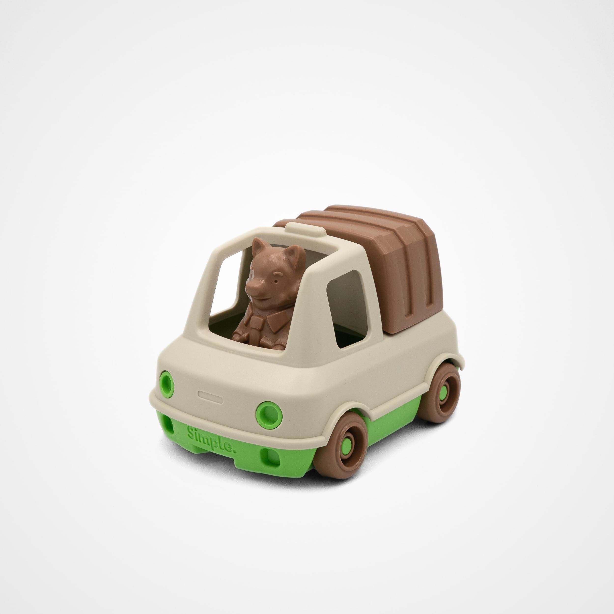 Simple, Truck, Garbage Truck and Figurine, Made in France, 100% Recycled and Recyclable Plastic, Dishwasher Safe