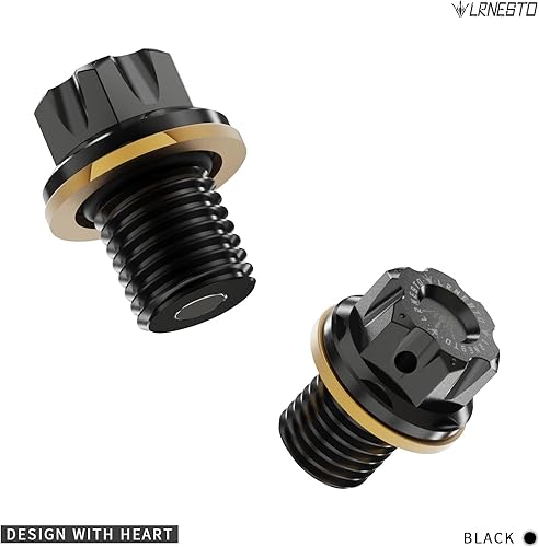 Miniatura 7 de M12 x 1.5 Tornillo magnético de drenaje de aceite de aluminio compatible con Honda XR650L 1993-2021 compatible con Yamaha WR400F YZ125 YZ250G R