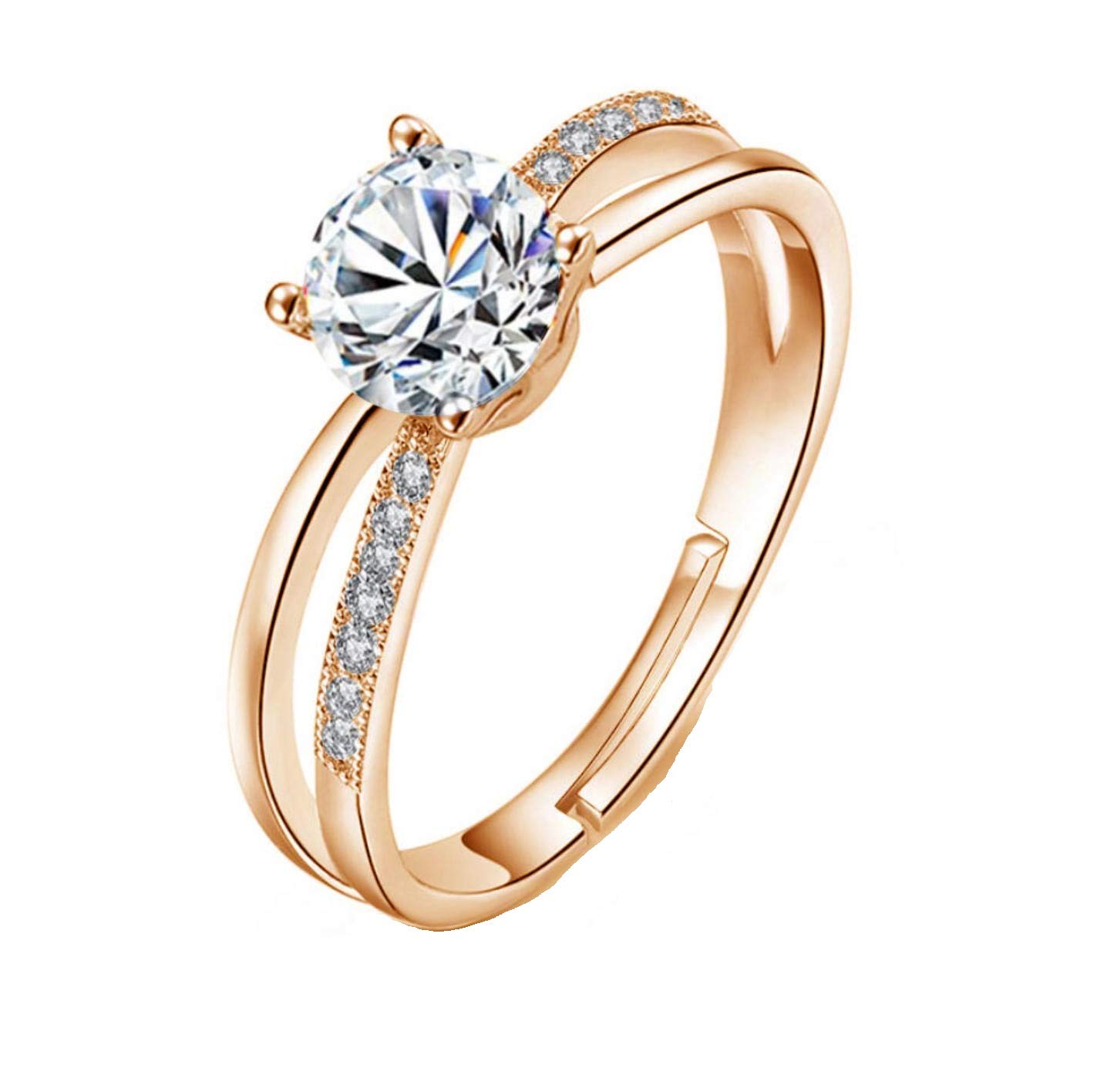 dc Jewels Dazzling Cubic Zircon Adjustable Ring for Women Girls (B08LDS4RFL) Amazon Price History, Amazon Price Tracker
