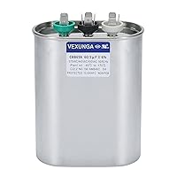 Vista 55 de 35/5 uF 35+5 MFD 370V o 440V Condensador Redondo de Funcionamiento Dual de Arranque para A/C CBB65B Condensadores de Aire Acondicionado para Unidad