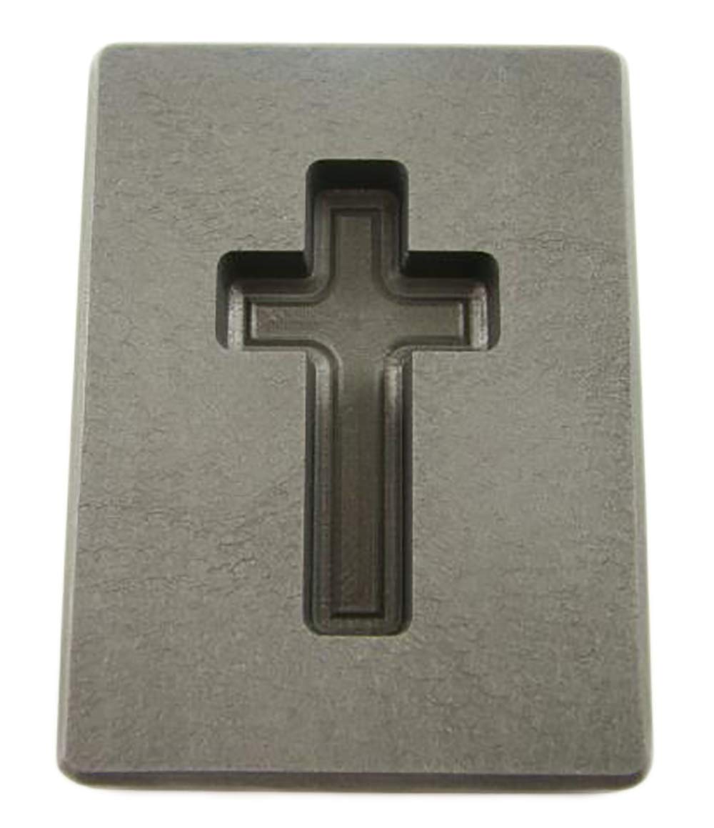 2 oz Custom Cross Gold High Density Graphite Mold 1 oz Silver Made in The USA