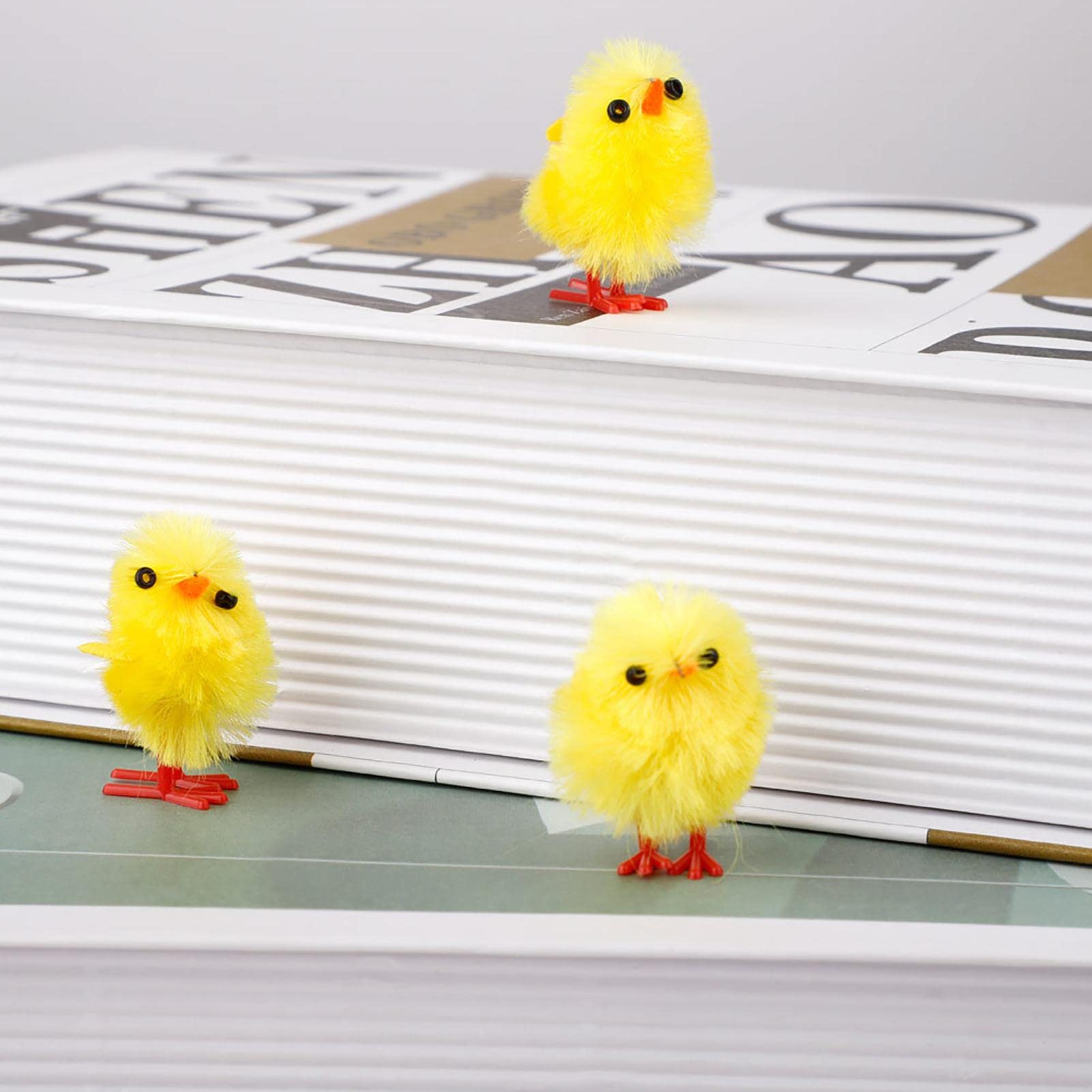 knuffeldier voor kuikens 3,5 cm - pluche kip paaskuikens bonige