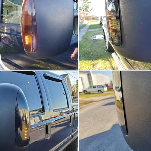 Miniatura 8 de GTINTHEBOX Para Ford F250 F350 F450 F550 F650 Super Duty 2003 2004 2005 2006 2007 y Ford Excursion 2000-2005 lente ahumada LED espejo lateral