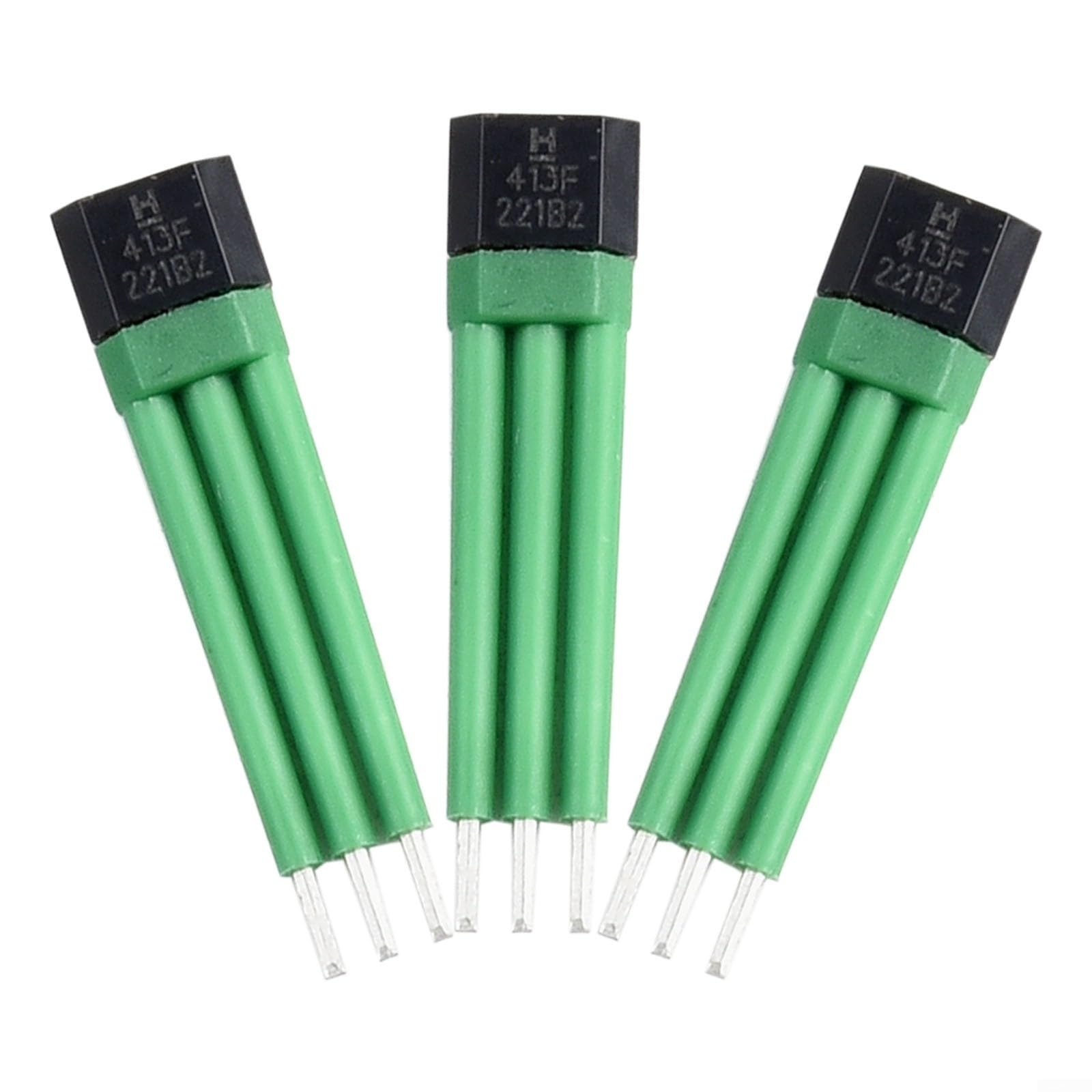 3PCS 413F Hall Sensor for Electric Bike Motor 1000-3000W Power Motor ABS Material Compatible with Motor, E-Bike Hall Sensor Electric Vehicles Motor Hall Element,Green