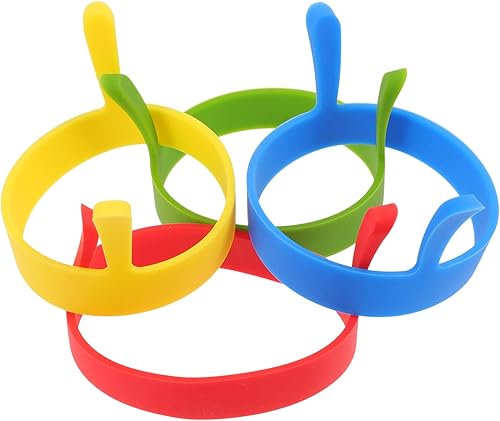 FUNOMOCYA 8 moldes para panqueques para niños, anillos de tortilla, para hacer sándwiches de huevo, moldes de anillo de plantilla circular para