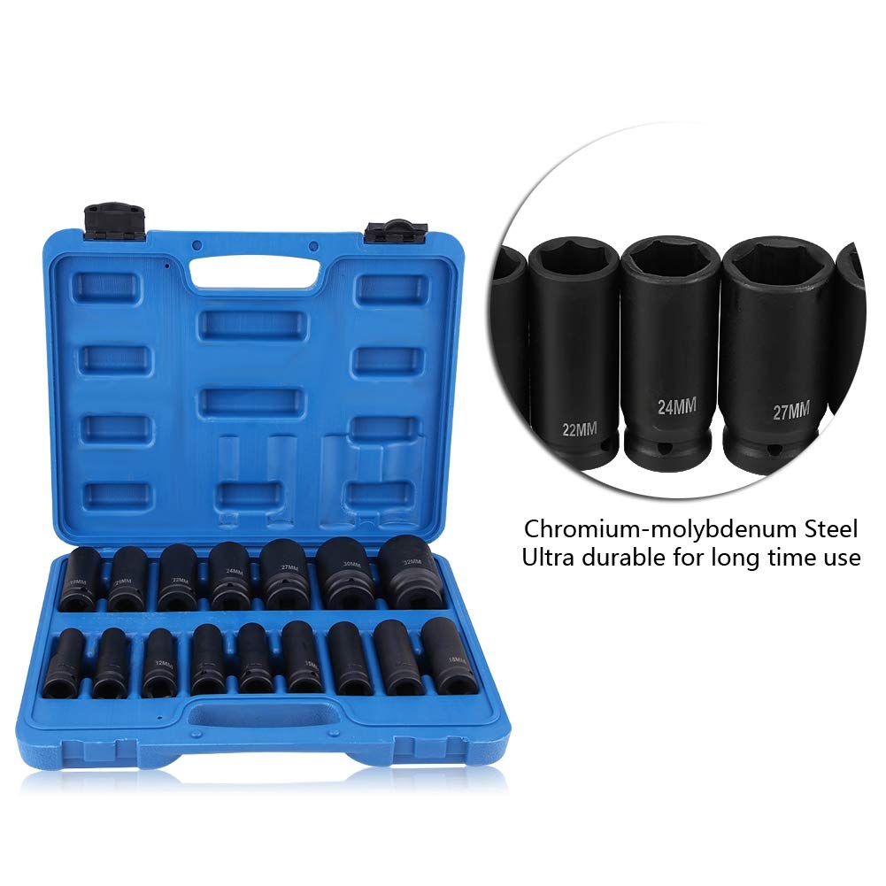 Bgs Technic – Jeu de douilles pour écrous antivol jantes BMW – 20 douilles de 41 à 60 mm – Entraînement hexagonal 17 mm pour démontage rapide
