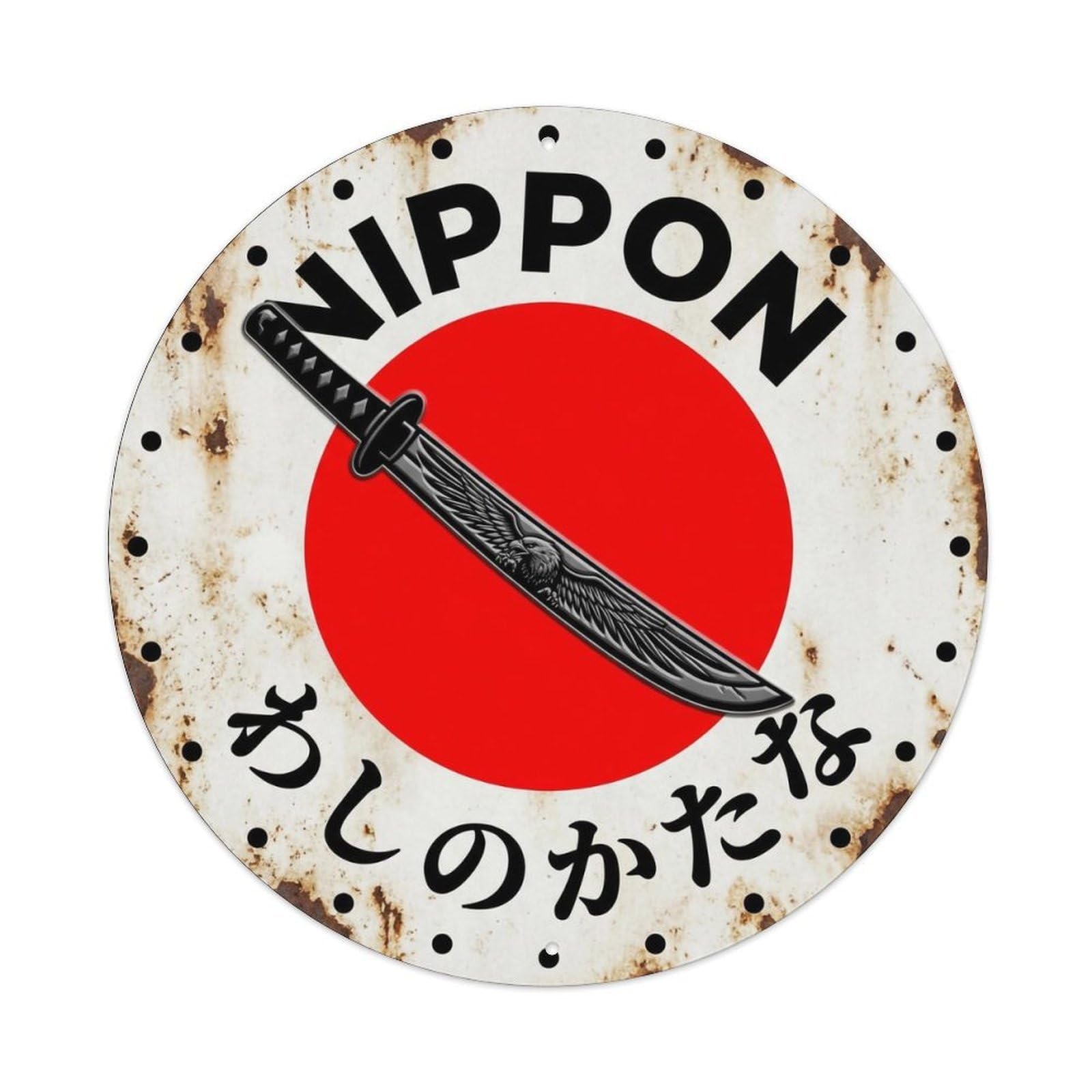 Eagle Sword Nippon Blade Weapon Vintage Metal Tin Sign