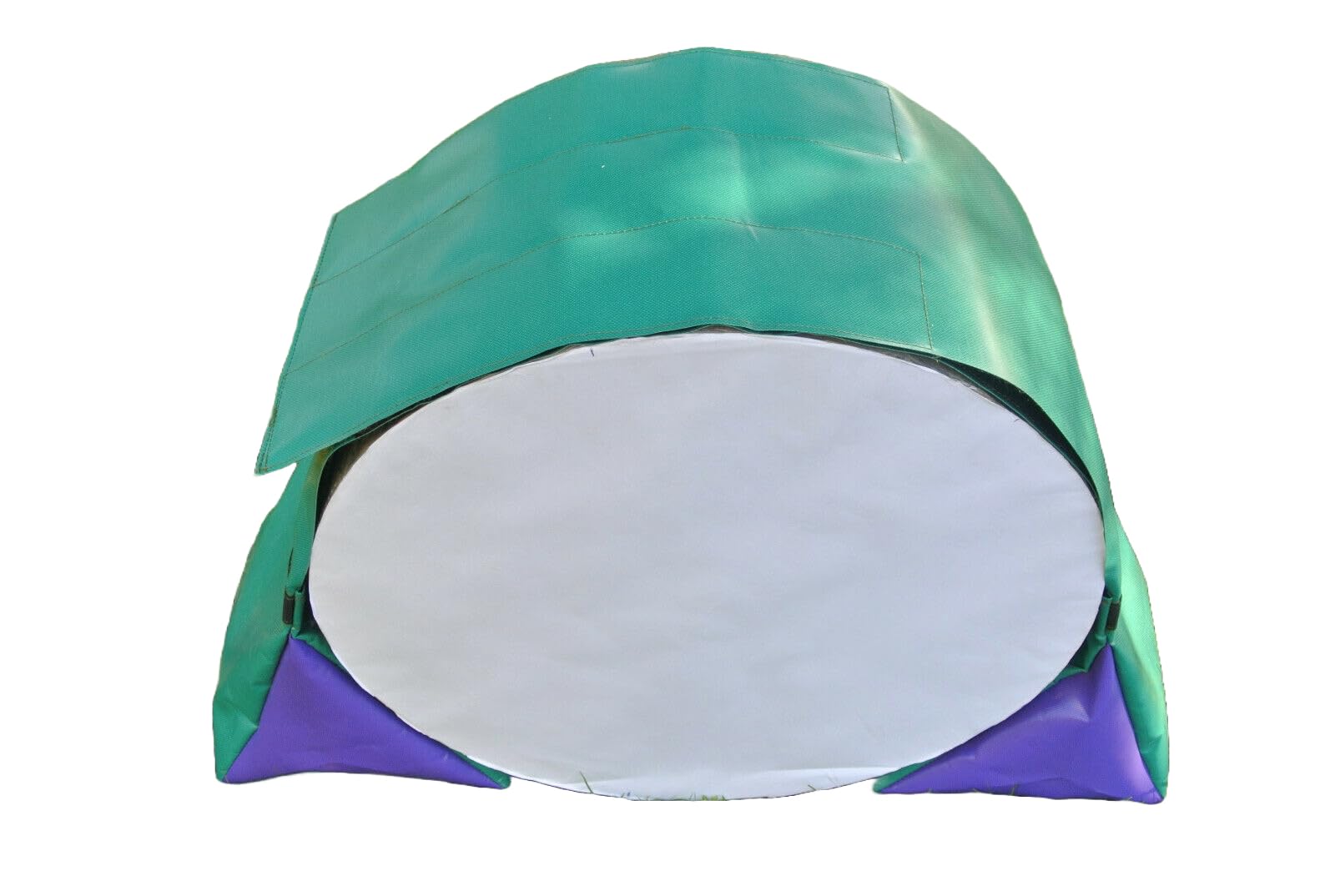Church Products UK Dog Agility Training Tunnel Sand Bags Adjustable (60cm - 80cm) Indoor Outdoor Apparatus UV PVC (Green/Purple) *Tunnel Not Included*