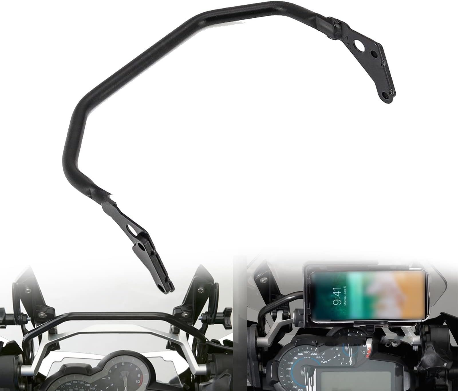 Motorcycle Mobile Phone GPS Navigation Bracket Support 12MM, for BMW, R1200GS R1250GS R 1200 GS LC ADV R1250 GS Adventure Motorcycle Phone Cradle(Bracket)
