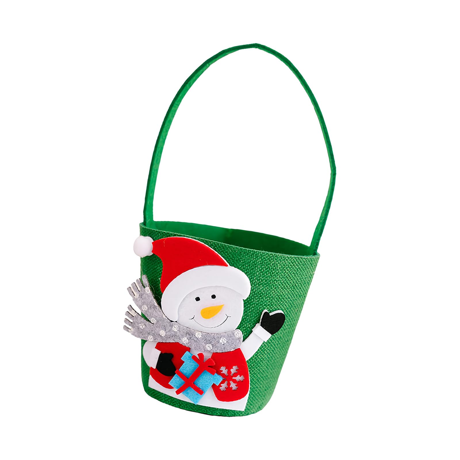 Tsophreniq Snowman Holiday Decoration Cotton Handbag Spacious Festival Gift Sacks Portable Seasonal Party Supplies Organiser Christmas Decoration