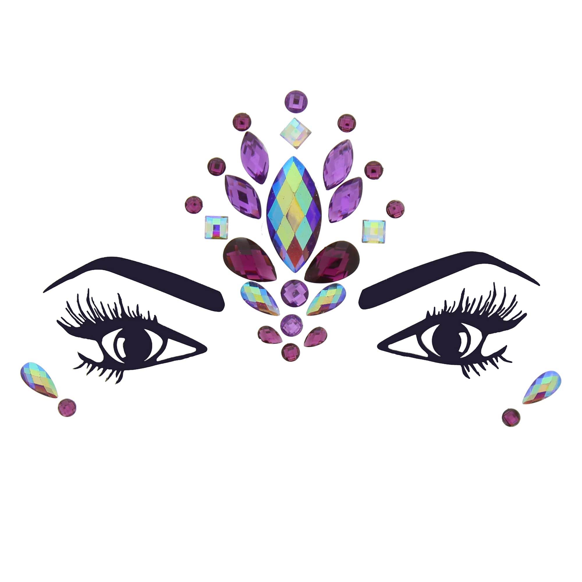 Zac's Alter Ego Crystal Stone Face Gems/Jewels - Summer Festival Body Art Unicorn Mermaid Bindi Rave Bohemian Party