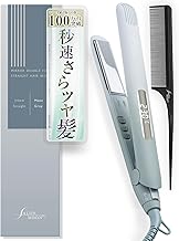 Salonmoon AM24GR Hair Iron, Straight, 0.9 inches (24 mm), 2-Way, Fast Startup, Double Negative Ion, 176 - 446°F (80 - 230°C), Digital Display, International Compatible, Mirror Titanium Plate (Moongray