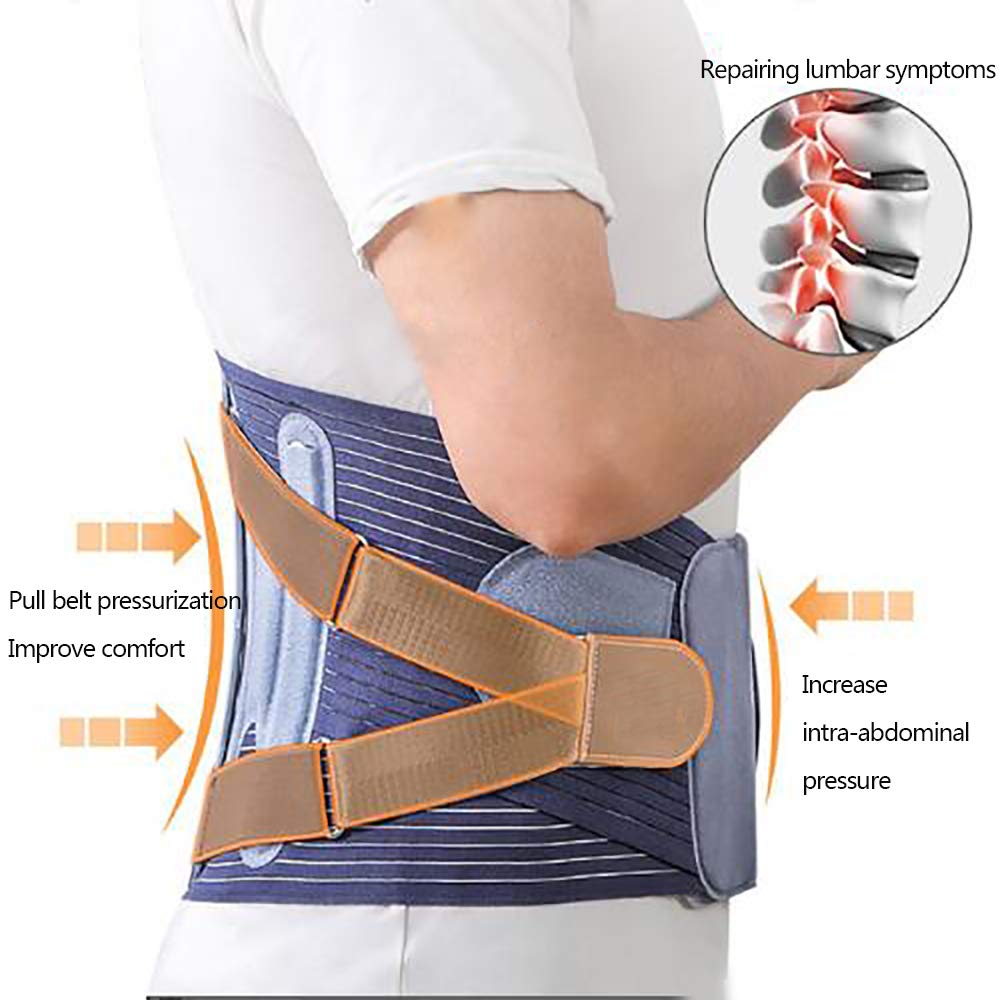 Faja Lumbar Fitness - Soporte Lumbar, Terapia médica magnética - Tratamiento de la distensión Muscular Lumbar - para el Alivio del Dolor Lumbar,XXL