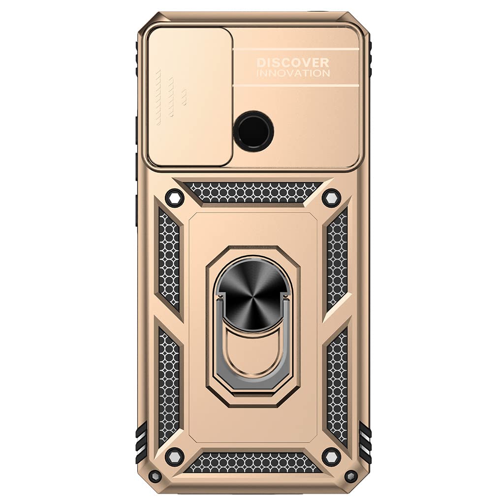 Cover SEAHAI Per Xiaomi Redmi 10A/9C NFC Con Protezione Fotocamera Scorrevole - Militare Antiurto - Oro