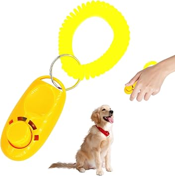 Dog Clicker for Training | Parrot Training Clicker Pet Trainer Peony Genpong Small Sun Tiger Skin Flying Bird Supplies Lightweight and Easy to Use Puppy Training Clicker - Easy to Use Positive Action
